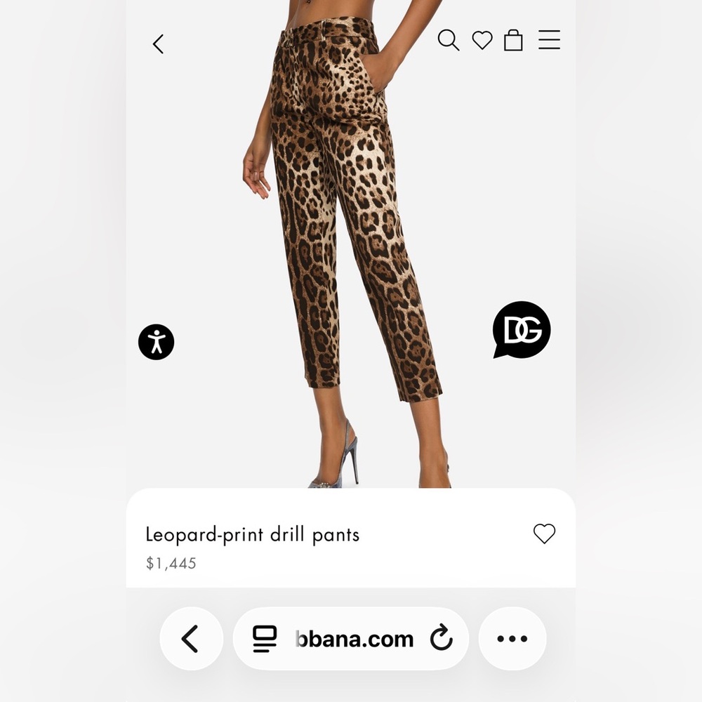 LOW START🔥NWT Dolce & Gabbana Ladies Leopard Drill pants size 42 (NWT $1125) - Picture 11 of 15